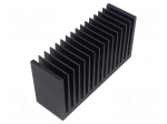 Heatsink: extruded | grilled | black | L: 50mm | W: 160mm | H: 82mm