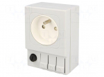 E-type socket | 250VAC | 6.3A | IP20 | DIN | 92x62x48mm