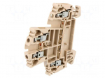 Splice terminal: rail | 2.5mm2 | ways: 2 | terminals: 4 | beige | wemid