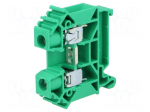 Splice terminal: rail | 0.5&divide;16mm2 | ways: 1 | terminals: 2 | green | TS35