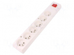 Connector: AC supply | female | splitter | 2P+PE | 250VAC | 16A | white