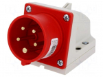 Connector: AC supply 3-phase | socket | male | 16A | 400VAC | IEC 60309