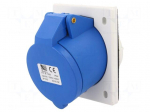 Connector: AC supply | socket | female | 32A | 400VAC | IEC 60309 | IP44