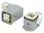 Connector: HAN | male + female | plug + socket | Han Kit | PIN: 4 | 3+PE