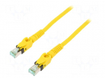 Patch cord | S/FTP | 6a | stranded | Cu | PUR | yellow | 7.5m | halogen free