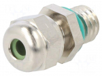 Cable gland | M6 | 1,0 | IP68 | Mat: brass | Body plating: nickel
