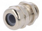 Cable gland | M20 | 1,5 | IP68 | Mat: brass | Body plating: nickel