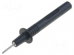 Test probe | 36A | black | Tip diameter: 2mm | Socket size: 4mm