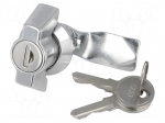 Lock | zinc and aluminium alloy | 21mm | chromium | Key code: 1333