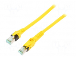 Patch cord | S/FTP | 6a | stranded | Cu | PUR | yellow | 3m | halogen free