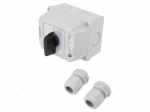 Switch: cam switch | Stabl.pos: 2 | 25A | 0-1 | Poles: 3 | Pos: 2 | IP65