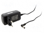 Power supply: switching | mains,plug-in | 12VDC | 0.5A | 6W | 83% | black