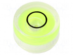Spirit level | H: 6mm | &Oslash;mount.hole: 10mm | plastic | Body: white