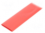 Heat shrink sleeve | glueless | 2: 1 | 25.4mm | L: 1m | red | polyolefine