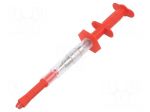 Clip-on probe | crocodile | 16A | red | Plating: nickel plated | 1kV