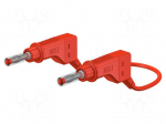 Test lead | 32A | banana plug 4mm,both sides | Urated: 600V | red