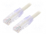 Patch cord | TX6&trade; PLUS,U/UTP | Cat: 6 | RJ45 plug,both sides | Cu | 5m