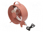 Fan: AC | 20W | 220&divide;240V | &Oslash;: 250mm | Len: 1.5m | 335x265x110mm | pink