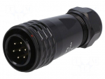 Connector: circular | plug | male | PIN: 7 | IP67 | SA20 | 8&divide;12mm | 10A | 500V
