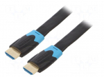 Cable | HDMI plug,both sides | PVC | HDMI 2.0 | 3m | black | 30AWG