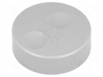 Knob | without pointer | plastic | &Oslash;shaft: 6mm | &Oslash;39.6x13.5mm | grey