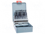 Drill set | for metal | high speed steel | metal case | 50pcs.