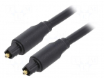 Cable | Toslink plug,both sides | 3m | Plating: gold-plated | black