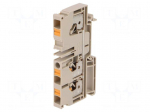 Splice terminal: rail | 41A | spring clamp | beige | wemid | 6mm2 | TS35