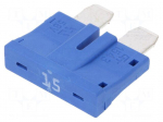 Fuse: fuse | 15A | 58VDC | automotive | 19mm | UNIVAL