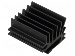 Heatsink: extruded | grilled | TO220 | black | L: 30mm | W: 19.4mm | H: 28mm