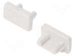 Cap for LED profiles | white | 20pcs | ABS | SLIM8