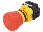 Switch: emergency stop | 22mm | NC | red | IP65 | mushroom | XW | Pos: 2
