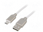 Cable | USB 2.0 | USB A plug,USB B micro plug | gold-plated | 1m