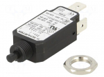 Circuit breaker | Urated: 240VAC | 48VDC | 13.5A | SPST | Poles: 1 | screw