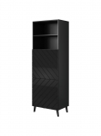 Cabinet ABETO 60x40x176.5 cm gloss black/black