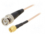 Cable | 1.22m | BNC male,SMA male | shielded | transparent | straight