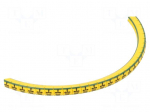 Marker: cable | Marking: ground | 1.3&divide;3mm | PVC | yellow | leaded | PA-02