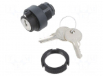 Switch: rotary with key | 22mm | Harmony XAC | prominent | IP65 | Pos: 2