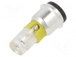 LED lamp | yellow | SX3s | 24&divide;28VDC | No.of diodes: 1 | 3mm | -40&divide;85&deg;C