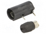 Fuse holder | THT | 5x20mm | 6.3A | polyamide 6.6 | Pitch: 12.5mm | black
