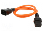 Cable | IEC C19 female,IEC C20 male | 1m | with IEC LOCK locking
