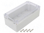 Enclosure: multipurpose | X: 80mm | Y: 160mm | Z: 55mm | polycarbonate