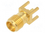 Connector: SMA | socket | female | straight | on PCBs | soldering,THT