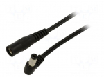 Cable | 2x0.5mm2 | DC 5,5/2,5 plug,DC 5,5/2,5 socket | angled | 1.5m