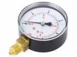 Manometer | 0&divide;10bar | bottom connection | Thread: G 1/4" | 63mm | metal