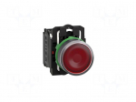 Switch: push-button | 22mm | Stabl.pos: 1 | NC + NO | red | LED | 110V