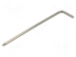 Wrench: hex key | spherical | HEX 3mm | Overall len: 103mm | long