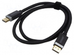 Cable | DisplayPort plug,both sides | textile | DisplayPort 1.4