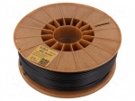 Filament: ABS+ | 2.85mm | black | 230&divide;270&deg;C | 1kg | Table temp: 80&divide;110&deg;C
