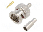 Connector: BNC | plug | male | straight | 75&Omega; | soldering,crimped | POM